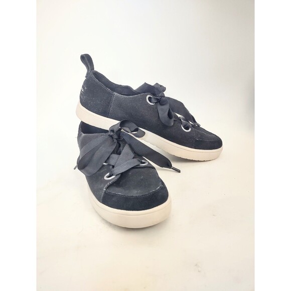 Ugg Koolaburra Comfort Sneakers Size 6.5 Lace-up Black Ribbon Lace Suede Leather - Picture 2 of 12